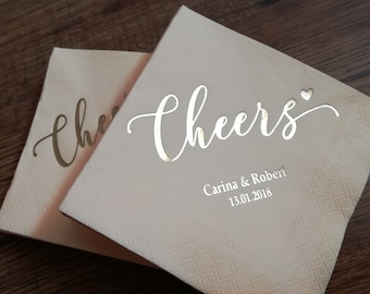 Lunch Personalized Napkins, Cheers, Personalized Napkins, Custom Napkins, Wedding Napkins, Monogramed Napkins, Custom Napkins