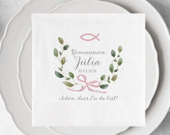 Personalized Napkins, Full Color Cocktail Napkins, Konfirmation, Communion, Confirmation napkins,  Christening napkins