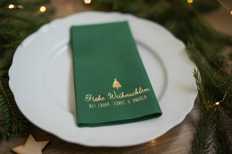 Christmas Napkins Personalized, Christmas decorations, Personalized napkins, DINNER,napkins, Christmas, Xmas, Custom napkins, Decorpress image 10