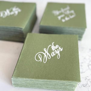 Personalized cocktail Napkins wedding, soft linen like, Gold foil napkins, airlaid Custom wedding Napkins, Napkins for wedding,
