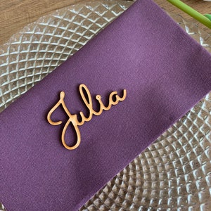 Wedding place cards Custom Lasercut, Place name settings, Guest names, Decoration wedding wood decor, name tag image 1