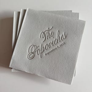 Personalized cocktail Napkins wedding, soft linen like, Gold foil napkins, airlaid Custom wedding Napkins, Napkins for wedding,