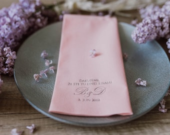 Personalized napkins, DINNER, Personalisierte Servietten, Stoff Servietten, Hochzeit, Personalized Napkins, Wedding napkins