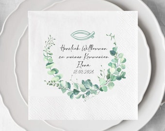 Personalized Napkins, Full Color Cocktail Napkins, Konfirmation, Communion, Confirmation napkins,  Christening napkins
