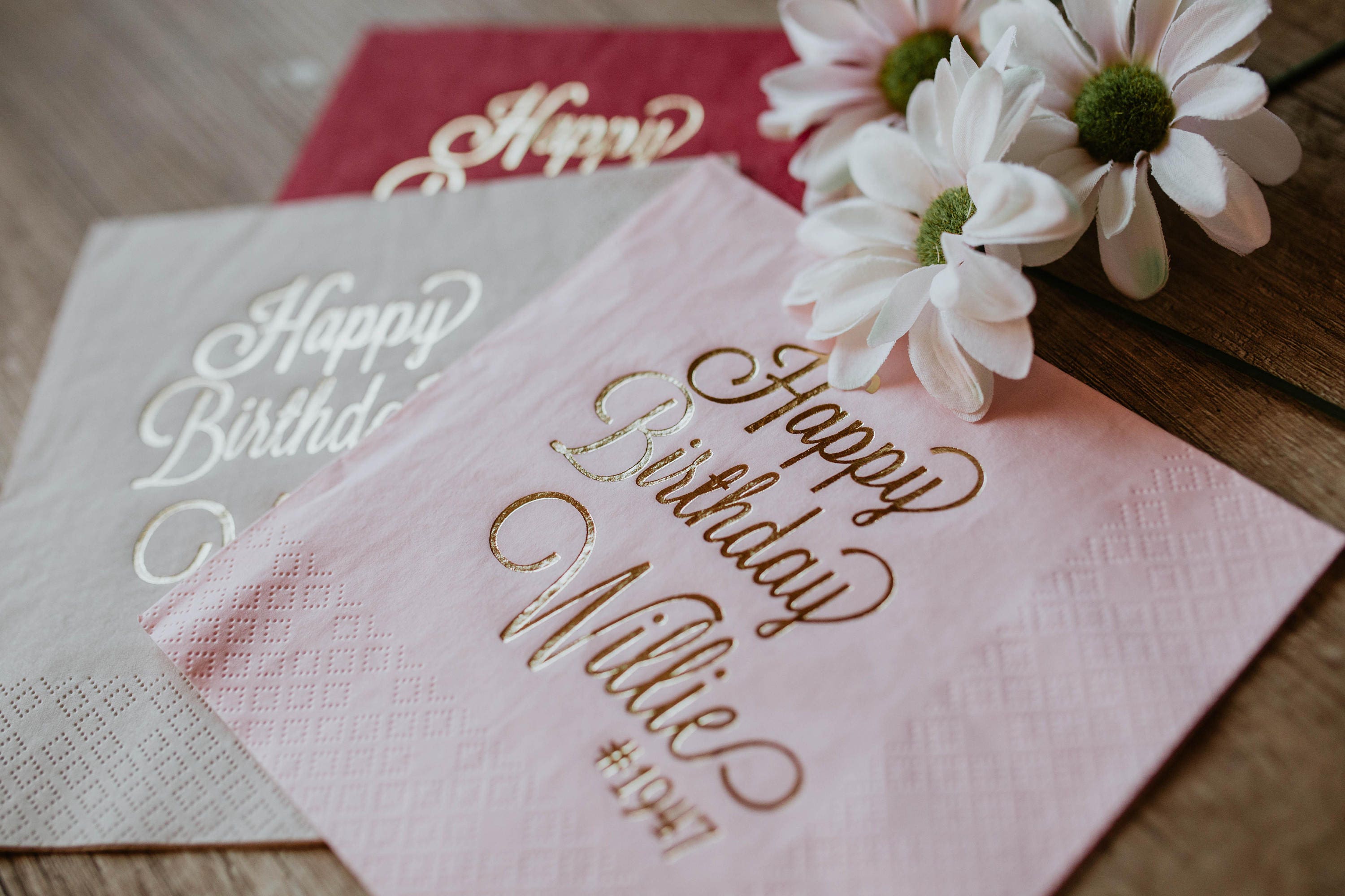 Personalized Napkins Birthday Personalized Napkins Custom Etsy