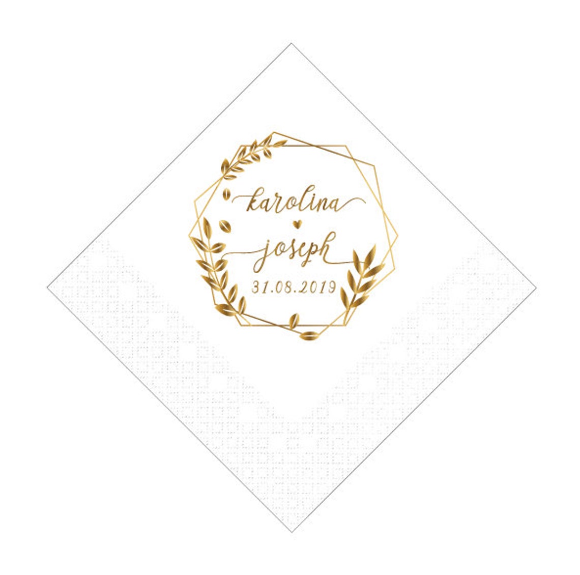 Lunch Personalized Napkins Gold Foil Bedruckte Servietten Etsy