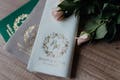 Personalized Wedding Napkins, Gold Foil Embossed Linen-Like Paper