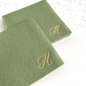 Personalized cocktail Napkins wedding, soft linen like, Gold foil napkins, airlaid Custom wedding Napkins, Napkins for wedding,