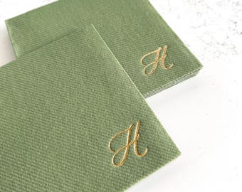 Personalized cocktail Napkins wedding, soft linen like, Gold foil napkins, airlaid Custom wedding Napkins, Napkins for wedding,