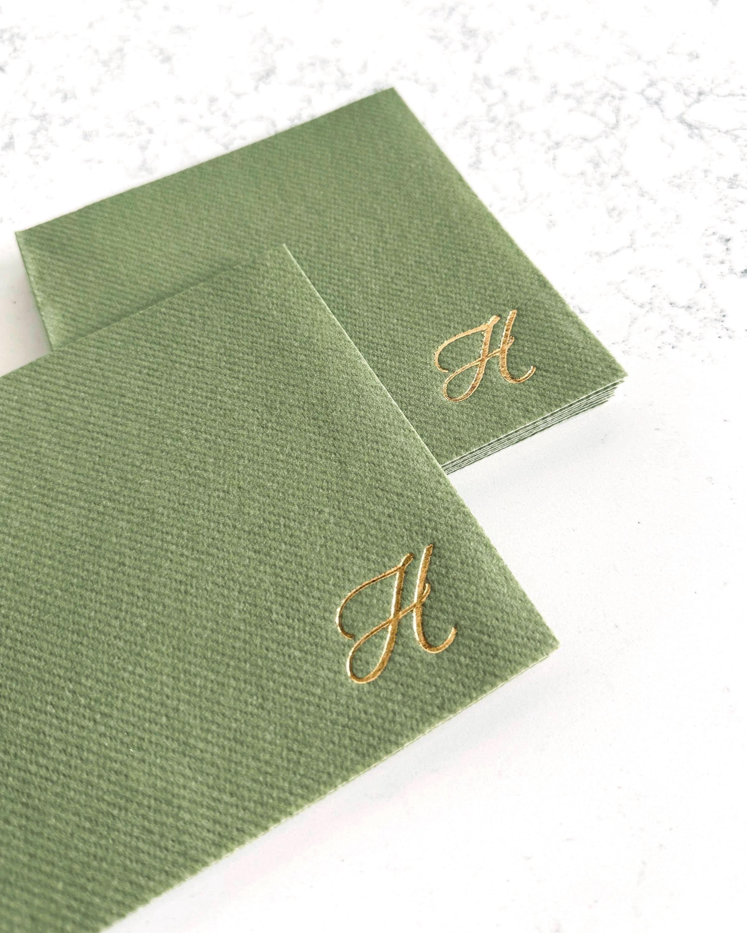Personalized cocktail Napkins wedding, soft linen like, Gold foil napkins, airlaid Custom wedding Napkins, Napkins for wedding,