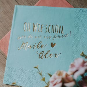 Lunch Personalisierte Servietten, Bedruckte Servietten, Hochzeit, Personalized Napkins, Wedding Napkins, Custom Luncheon Napkins
