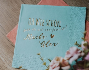 Lunch Personalisierte Servietten, Bedruckte Servietten, Hochzeit, Personalized Napkins, Wedding Napkins, Custom Luncheon Napkins