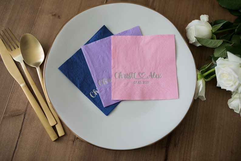 Custom Napkins Cocktail Napkins Personalized Napkins Event Etsy
