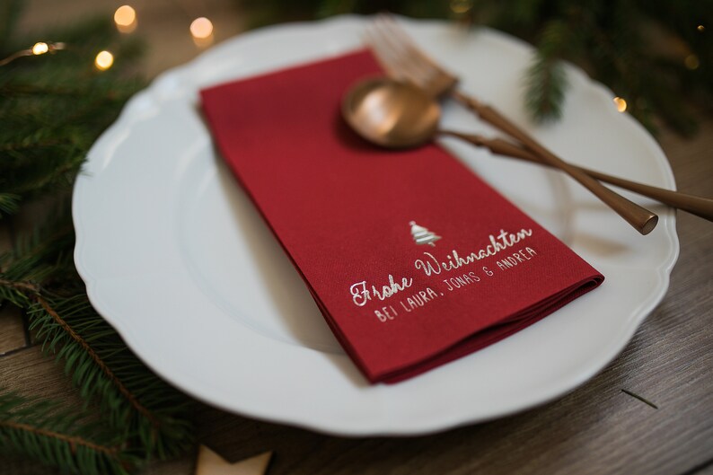 Christmas Napkins Personalized, Christmas decorations, Personalized napkins, DINNER,napkins, Christmas, Xmas, Custom napkins, Decorpress image 5