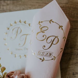 Lunch Personalisierte Servietten, Bedruckte Servietten, Hochzeit, Personalized Napkins, Wedding Napkins, Custom Luncheon Napkins image 3