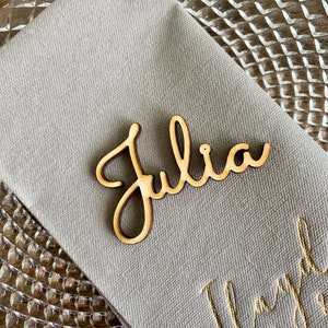 Wedding place cards Custom Lasercut, Place name settings, Guest names, Decoration wedding wood decor, name tag image 6