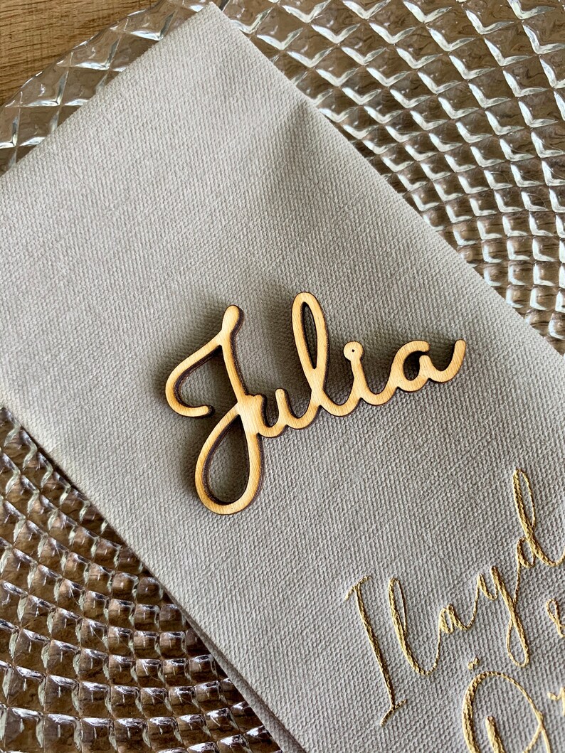 Wedding place cards Custom Lasercut, Place name settings, Guest names, Decoration wedding wood decor, name tag image 6