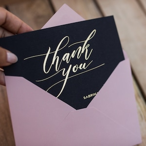 20x Gold Foil Pressed Cards, 600gsm Luxuskarten, personalisiertes Briefpapier, Briefpapier, Dankeskarten, Goldfolie gepresst