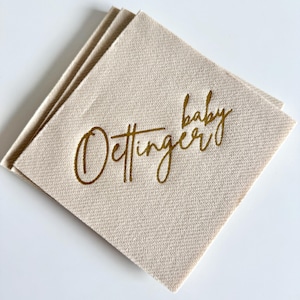 Personalized cocktail Napkins wedding, soft linen like, Gold foil napkins, airlaid Custom wedding Napkins, Napkins for wedding,