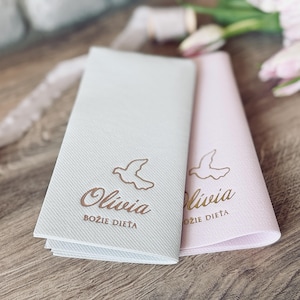 Personalized napkins, DINNER, Personalisierte Servietten, Kommunion, Servietten, Konfirmation, Communion, Confirmation napkins,