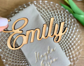 Wedding Place Cards, Custom Lasercut, Wedding Place Names, Guest names, Decoration wedding wood decor, Laser cut wood signs,