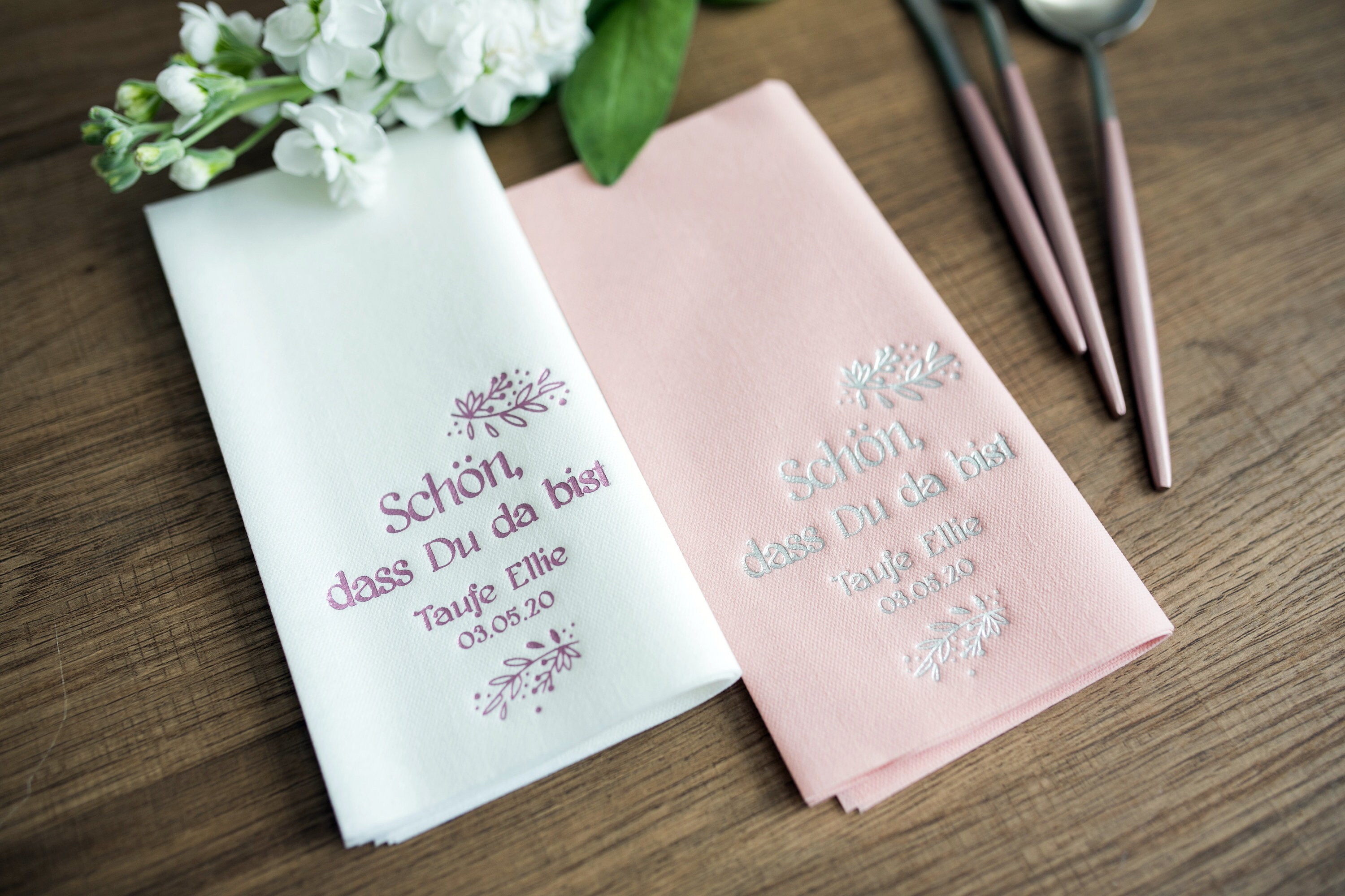 Baby Shower Dinner Napkins Personalized Napkins Baptism Etsy
