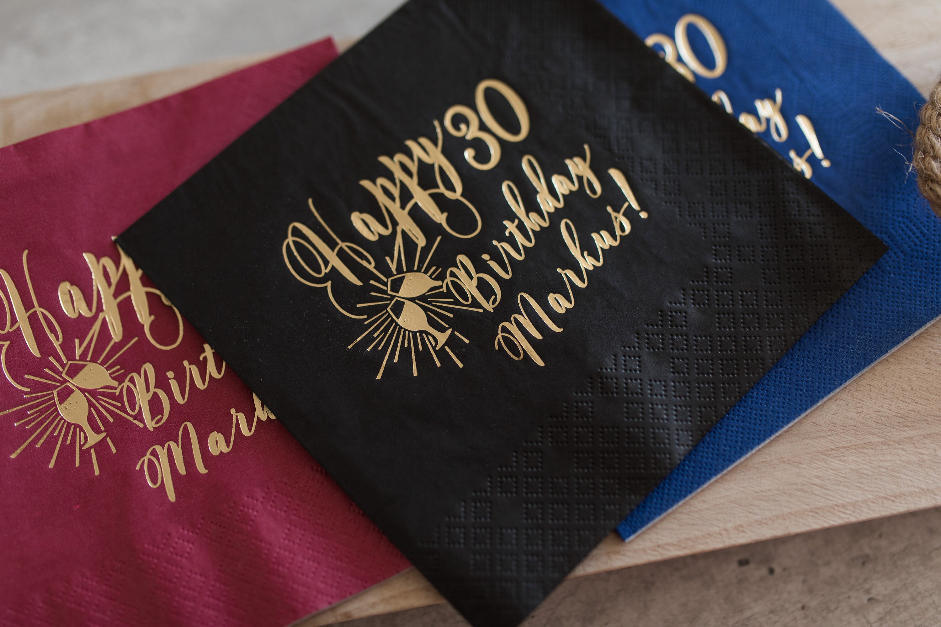 Birthday Napkins Personalized Napkins Happy Birthday Etsy UK