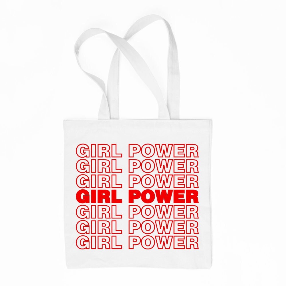 Girl Power Future Female Feminist Cotton Tote Flower Top Fashion Gift GP,BAG 