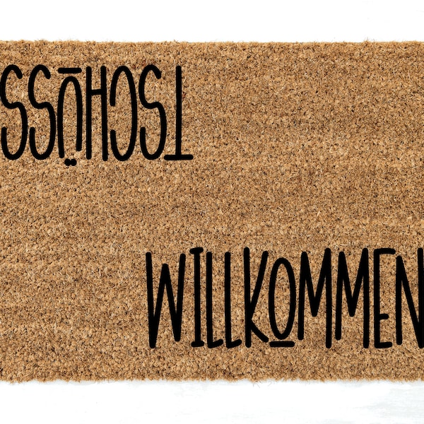 Willkommen Coir Doormat - Special German Gift for Home