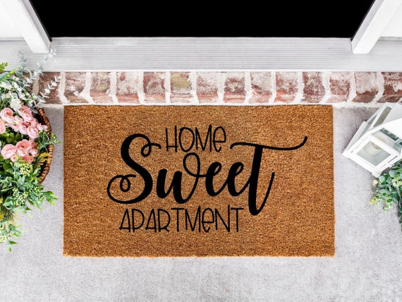 Home Sweet Apartment Doormat New Apartment Gift Doormat Front Door Welcome  Mat Housewarming Gift for New Apartment