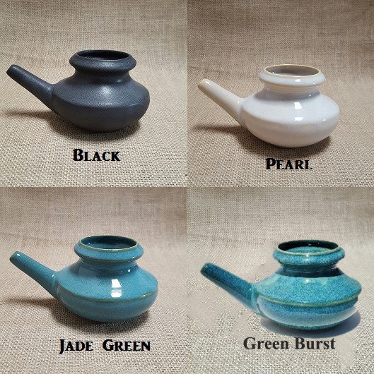 Baraka Handmade Ceramic Neti Pot Starter Kit 