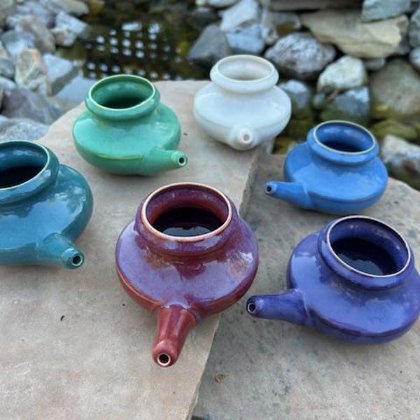 Baraka® Handgemaakte Keramische Neti Pot (Diverse kleuren)