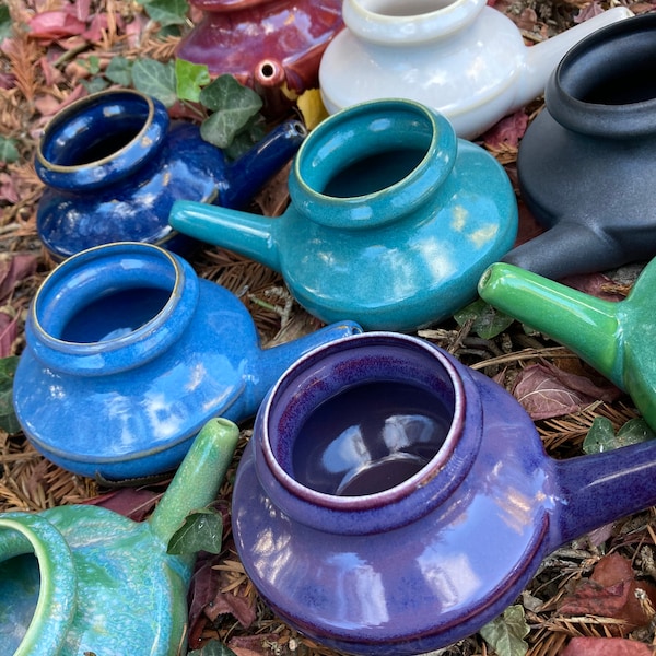 Baraka Handmade Ceramic Neti Pot - Assorted Colors