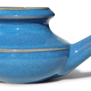 Baraka Handmade Ceramic Neti Pot - Assorted Colors Blue