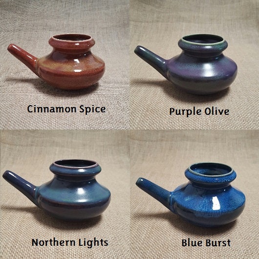 Baraka Handmade Ceramic Neti Pot Starter Kit 