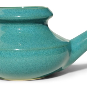 Baraka Handmade Ceramic Neti Pot - Assorted Colors Jade Green