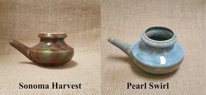 Baraka Handmade Ceramic Neti Pot Assorted Colors image 5