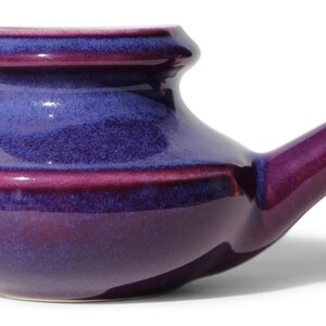 Baraka Handmade Ceramic Neti Pot - Assorted Colors Purple