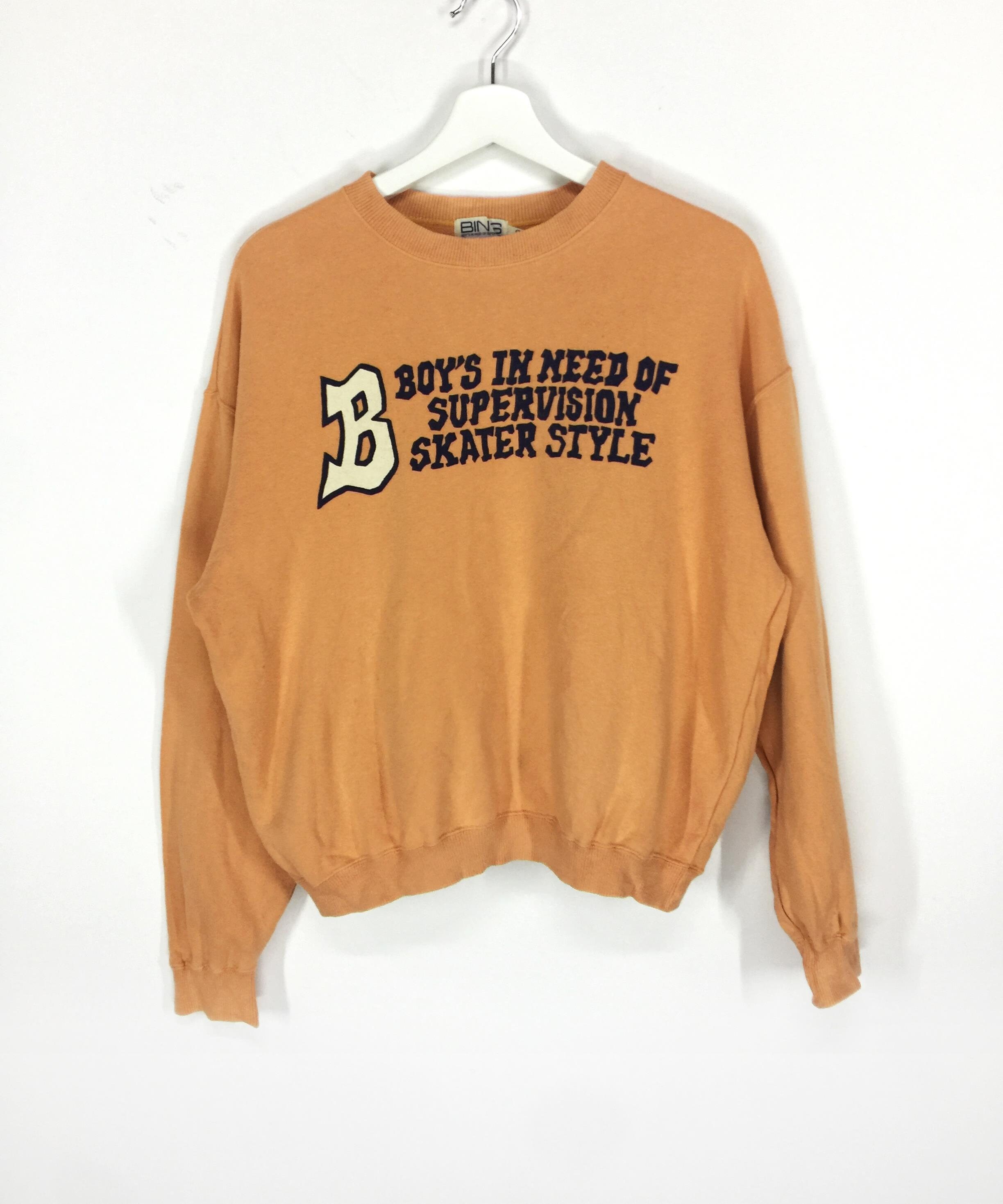 Rare Boys In Need Of Supervision By Bebe Vintage 90s Sweatshirt Skate Style Skater Hip Hop Swag