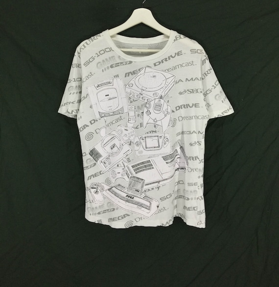 Rare!! Sega console vintage all over print shirt