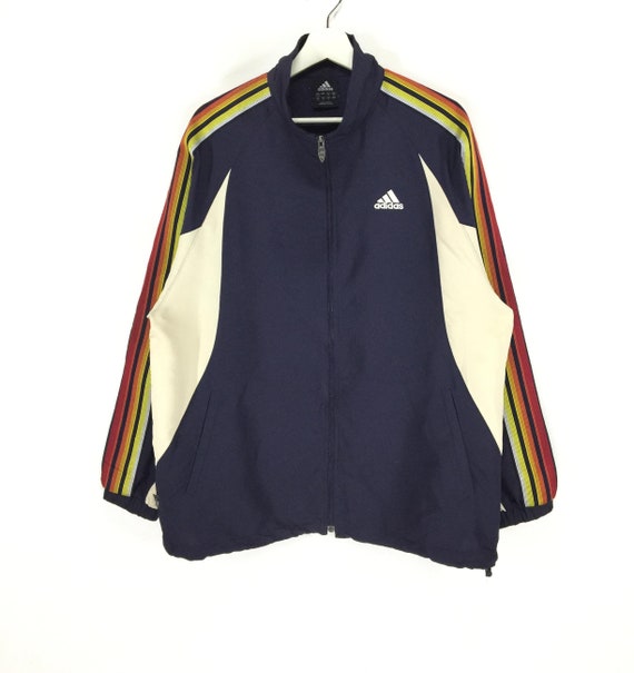 Rare!! Adidas multicolor stripe vintage jacket