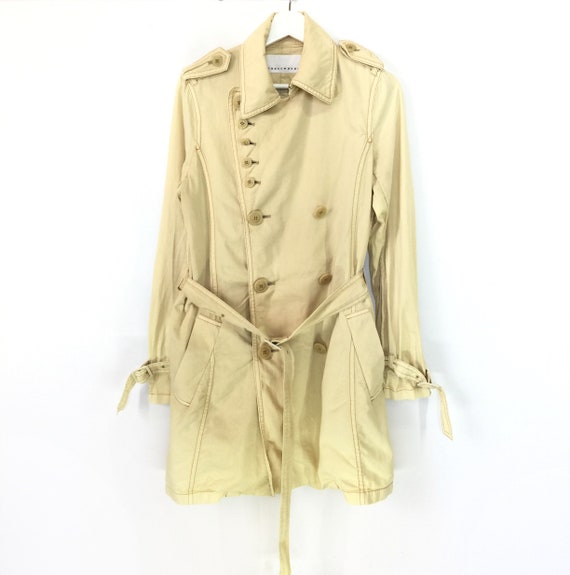 Rare!! Sunaokuwahara double breasted belted trench