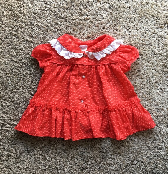 Red Polka Dot Dress 69 Months Etsy