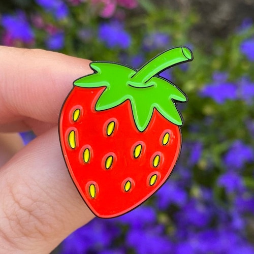 Strawberry Enamel Pin Fruit Enamel Pins Lapel Pin Brooch Etsy