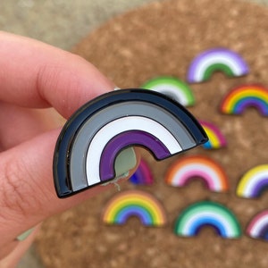 last 3 left! SECONDS Asexual Rainbow Enamel Pin