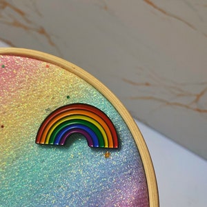 Rainbow Enamel Pin - Rainbow Pin, LGBTQ Pin, Transgender, Queer, LGBT Pins, Enamel Pins, Feminist Pin, Bisexual, Pansexual