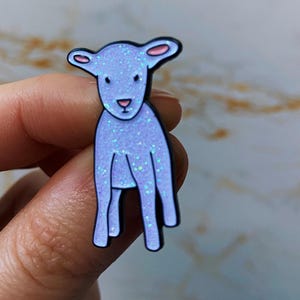 Lamb Enamel Pin Vegan Enamel Pin Animal Enamel Pin Plant Based Pin Vegan Gift Lamb Pin Easter Gift Lamb Badge Cute Enamel Pin