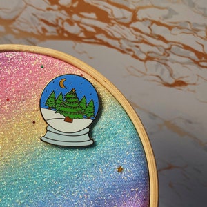 Christmas Snow Globe Enamel Pin