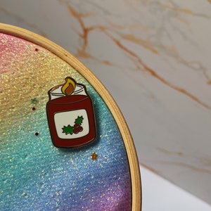 Christmas Candle Enamel Pin