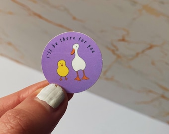 Pegatina de pollito y pato - Pegatina impermeable, pegatina de vinilo brillante